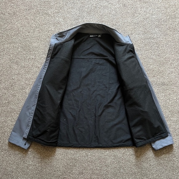 Swiss Tech Grey Softshell Jacket Men XL Water Resistant Fleece Lined Windbreaker - Picture 5 of 16